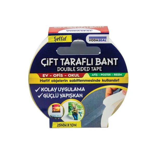 Çift Taraflı Filmik Bant 25 mm 10 Metre