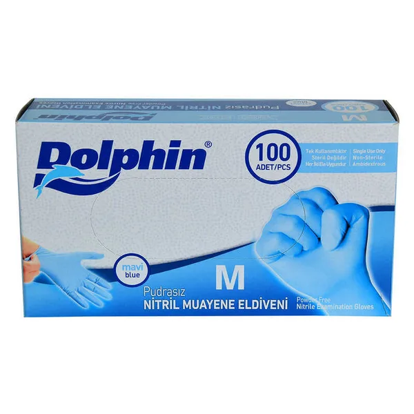 Pudrasız Mi Nitril Eldiven Orta Boy (M) 100 Lü Paket