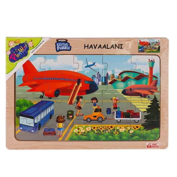 ONY-233-234-235-236 Ahşap Eğitici Puzzle Haalanı -Onyıl Oyuncak