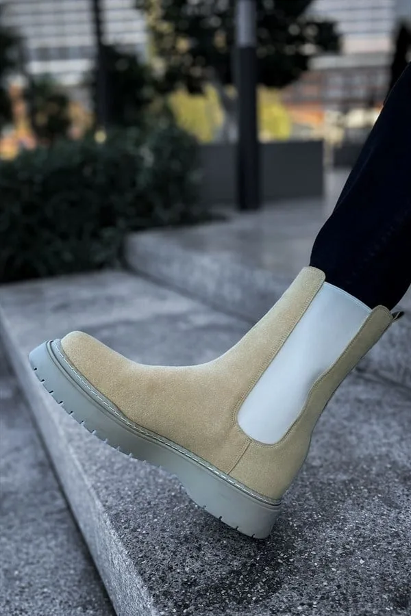 Erkek Dayanıklı Bootie Fermuarlı Rahat Bot Bot Süet Kışlık &