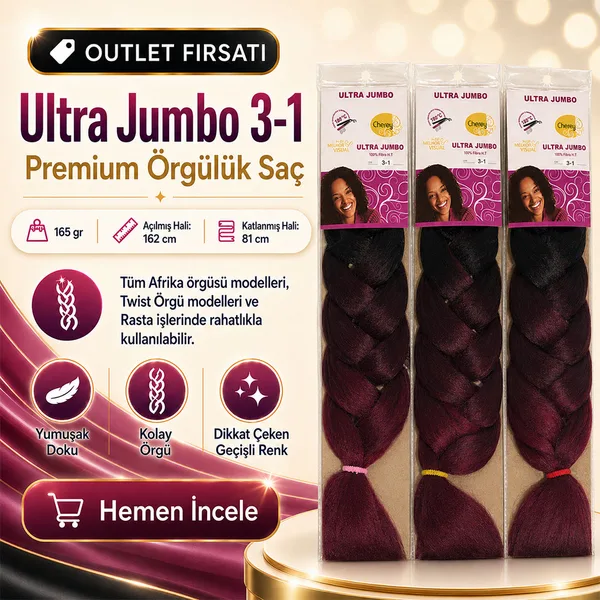 3 Paket / Afrika Örgüsü Ve Rasta İçin Sen Ombreli  3/1