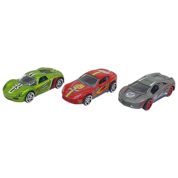 3'lü Araba Yarış Seti - Die Cast - DS045 - 1 ADET