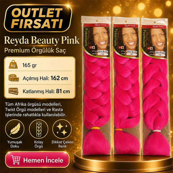 3 Paket / Afrika Örgüsü Ve Rasta İçin Sen  PINK