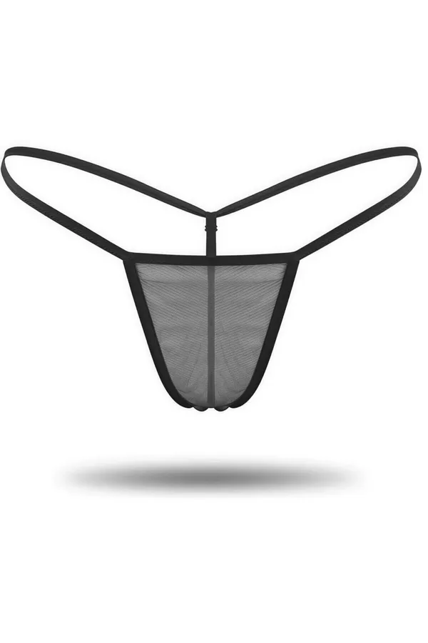 Transparan Tül String Tanga