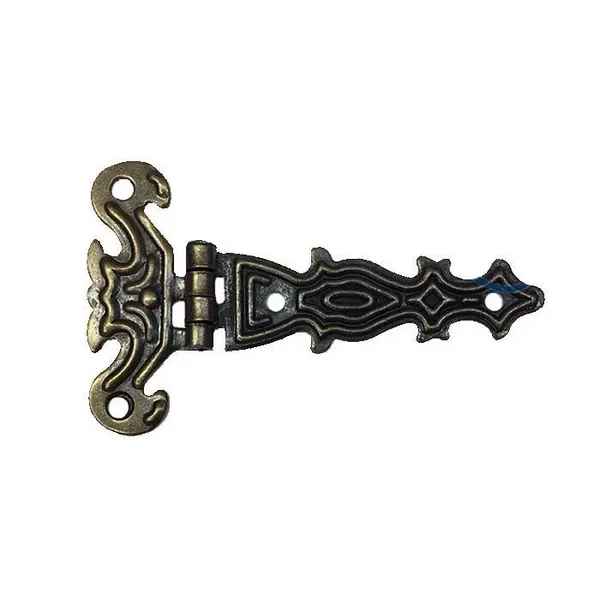 Dekoratif,  Tek Kuyruklu Menteşe - 40x68 mm, Küçük, Antik, 100 Adet