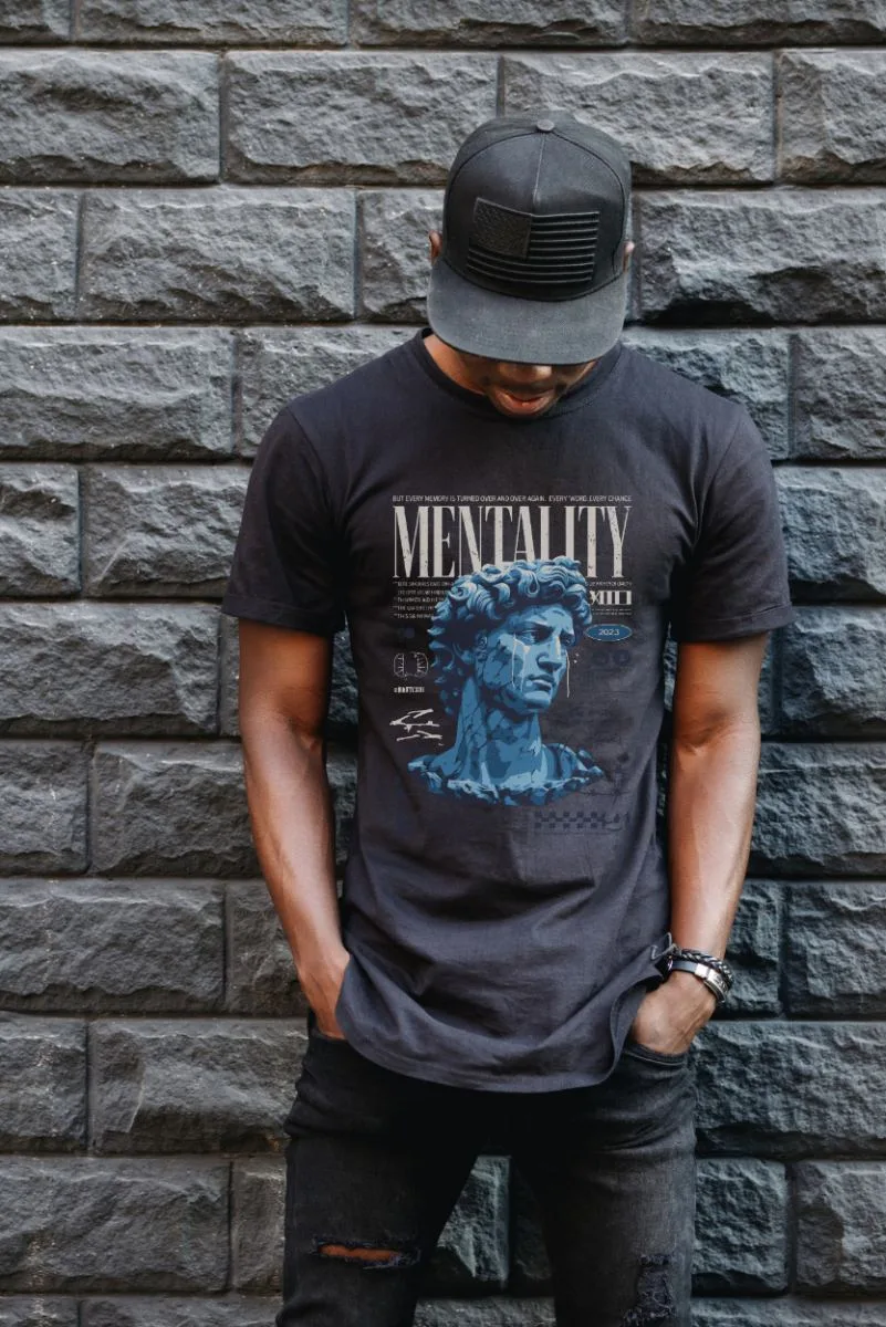 Unisex Oversize 24/1 Penye DTF Baskılı Tişört - DTF95