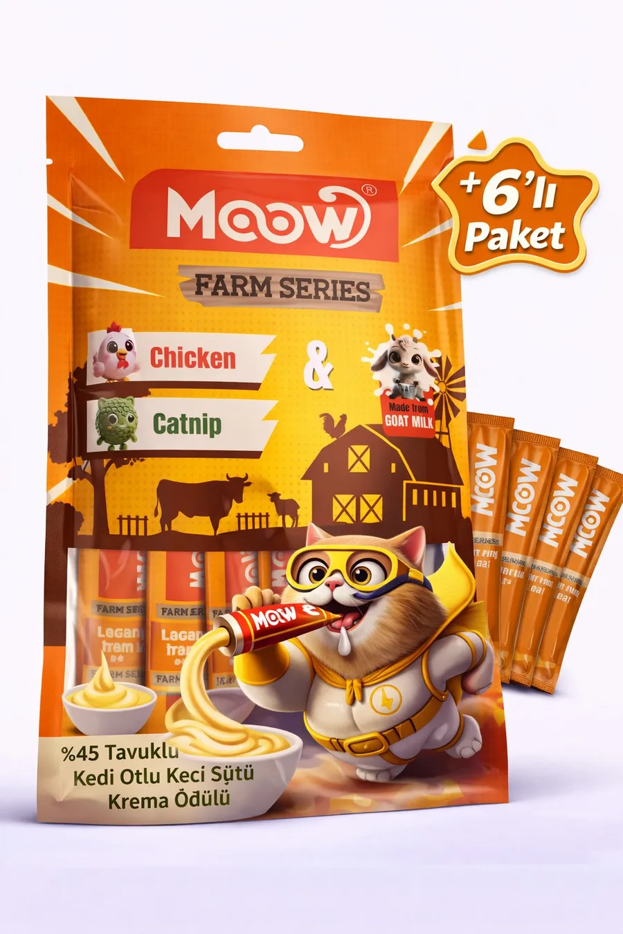Tuklu Kedi Naneli Keçi Sütlü Kedi a Ödülü 6x12g
