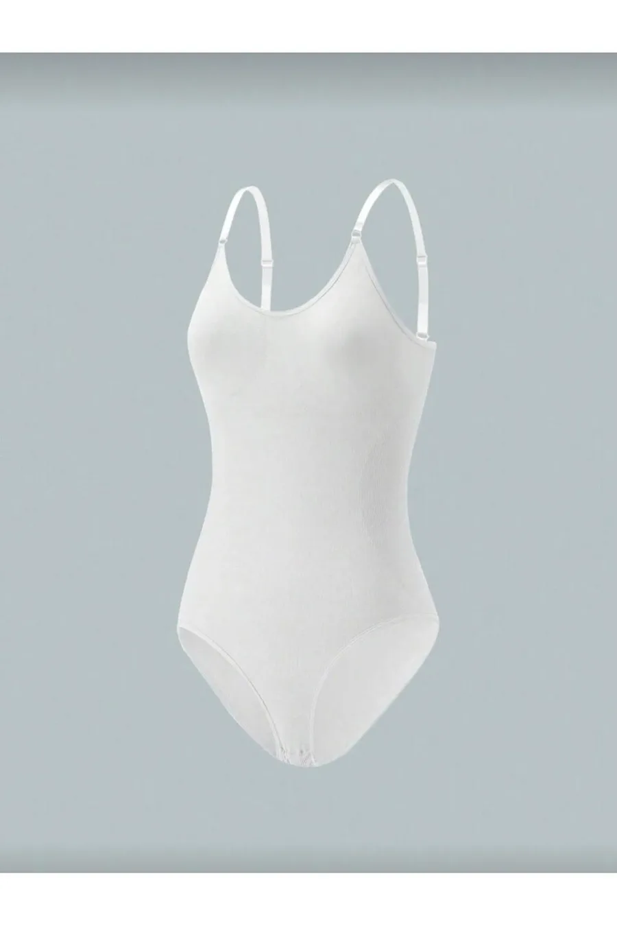 Kadın Büyük Beden Beyaz Dikişsiz Çıtçıtlı Toparlayıcı Body Korse 9051