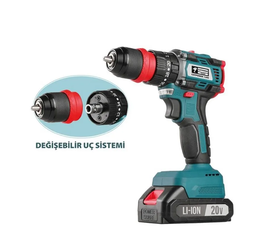 1350 Akülü Vidalama Makinesi 20 V 2,0 Ah