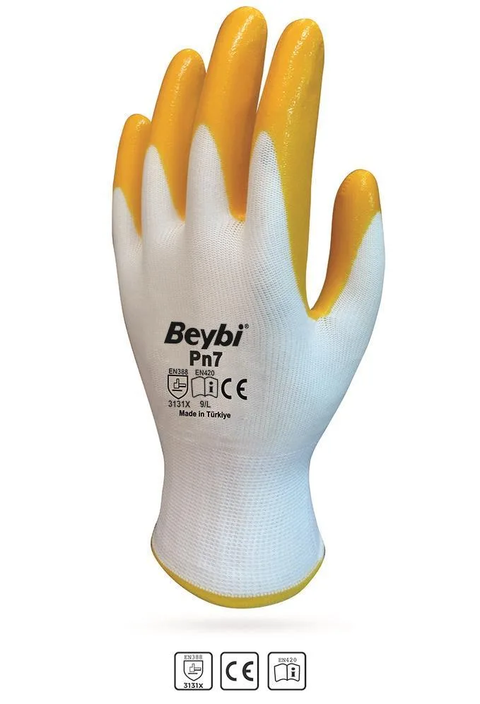PN7 No:10 Sarı Nitril Eldiven