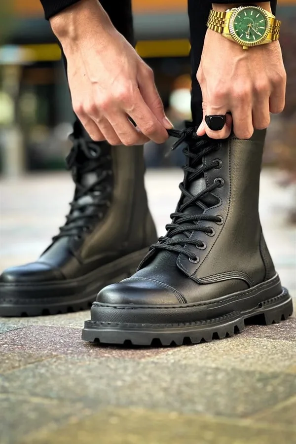 Erkek Crow Dayanıklı Bootie Fermuarlı Rahat Bot Bot Kışlık &