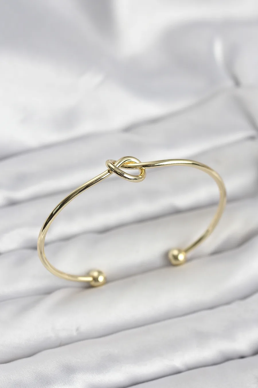 Düğüm Model Pirinç Gold Renk Kadın Bileklik