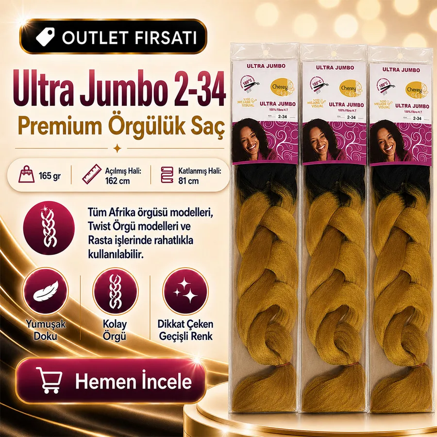 3 Paket / Afrika Örgüsü Ve Rasta İçin Sen Ombreli  2/34