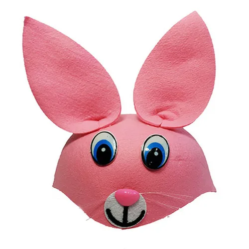 Pembe Renk Kulaklı Tşan Şapkası Hayvan Şapkası