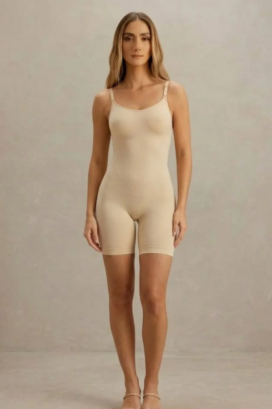Kadın Kalp Yaka Sportif İncelten Etki Ten Body