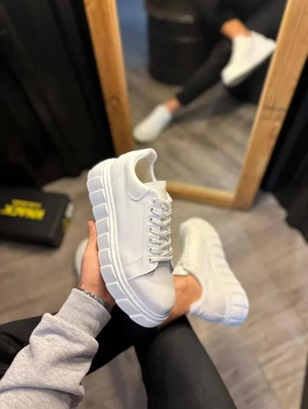 Erkek Taban Günlük Bağcıklı Ayakkabı Ayakkabı Spor Cilt Fitness Yüksek