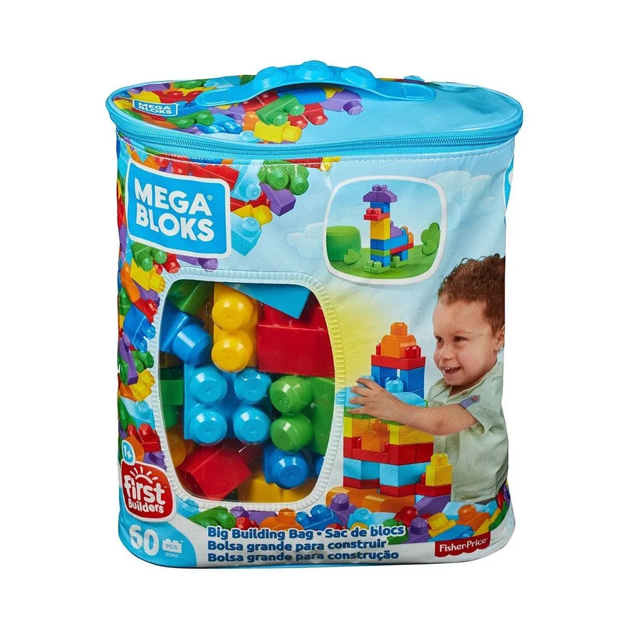CYP67 MEGA BLOKS® 60 parçalı Blok Torbaları 2 asorti - Mi - Pembe +1 yaş