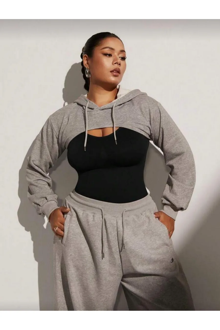 Kadın Büyük Beden Siyah Dikişsiz Çıtçıtlı Toparlayıcı Body Korse 9051