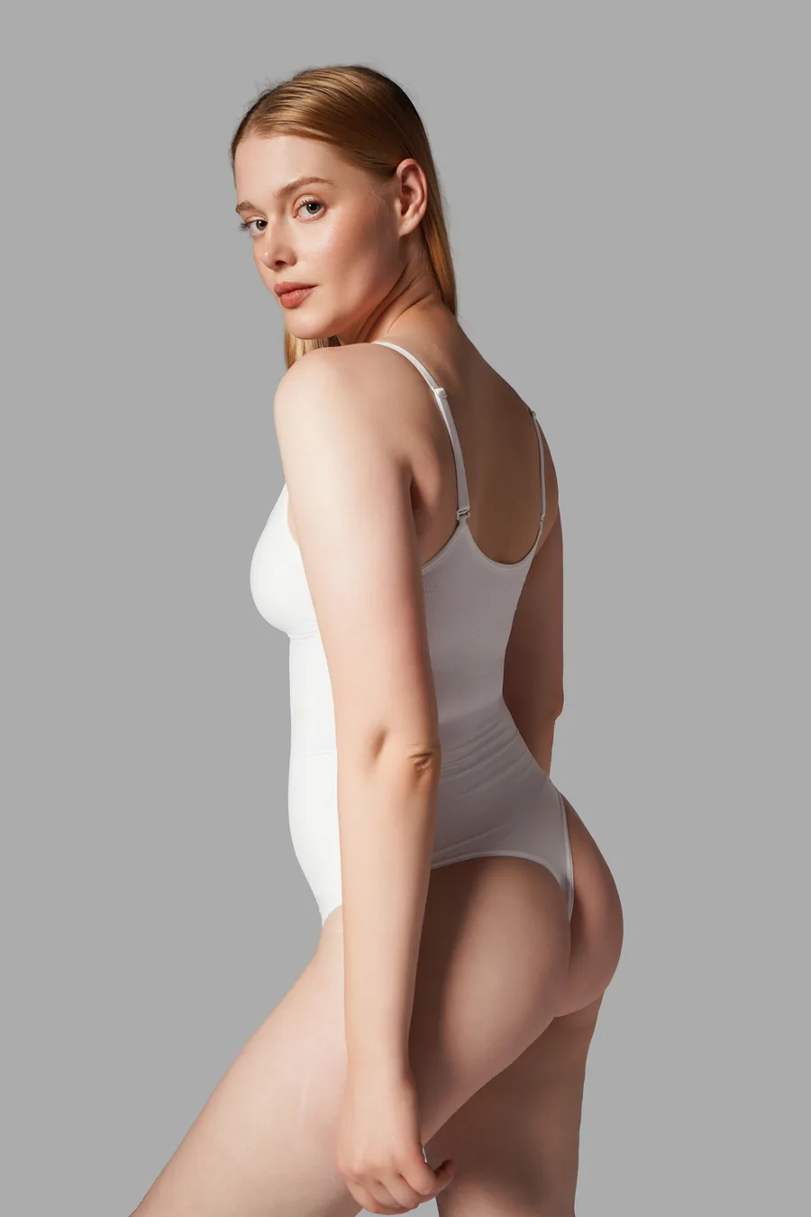Çıtçıtlı String Body Korse 9052 Beyaz