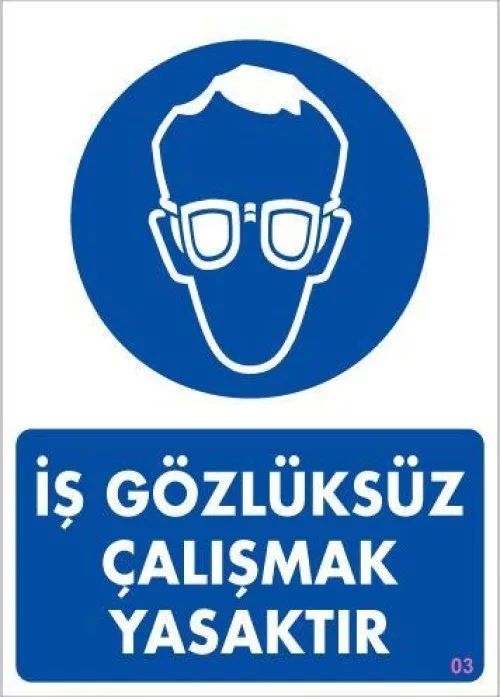 İş Koruyucu Takınız Uyarı Levhası 25x35 KOD:3