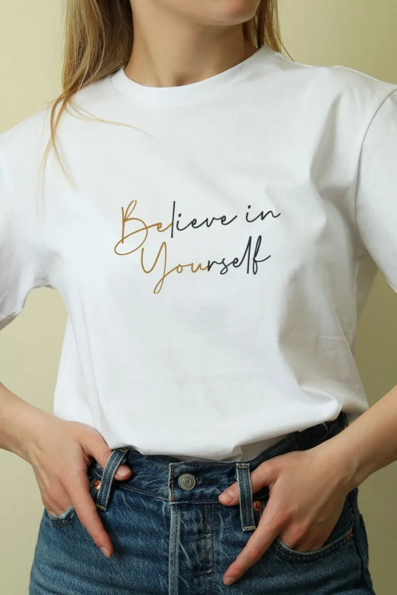 Unisex Oversize 24/1 Penye DTF Baskılı Tişört - DTF206