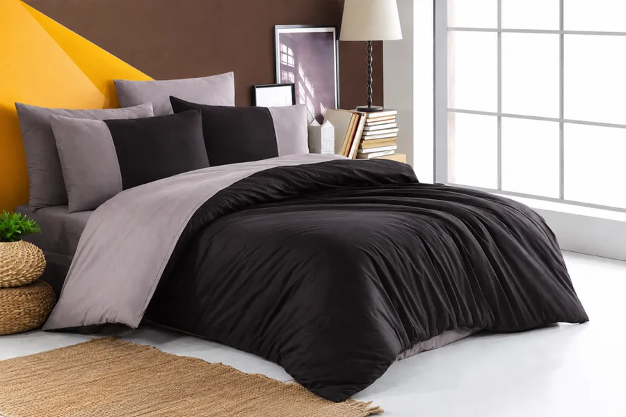 Kingsize Poplin Nev Diamond Siyah Antrasit