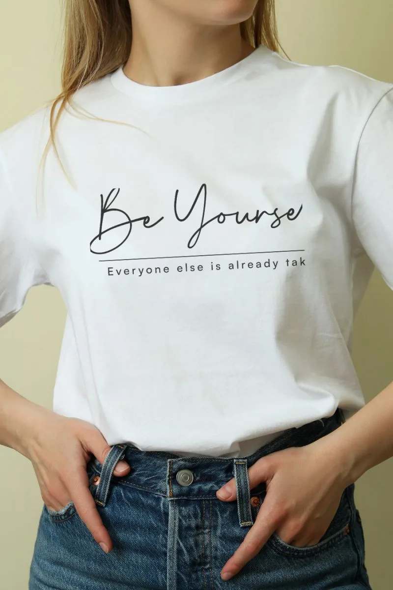 Unisex Oversize 24/1 Penye DTF Baskılı Tişört - DTF204