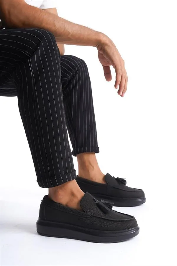 Erkek Casual Keten Günlük Bağcıksız Ayakkabı Ayakkabı Rahat Püsküllü