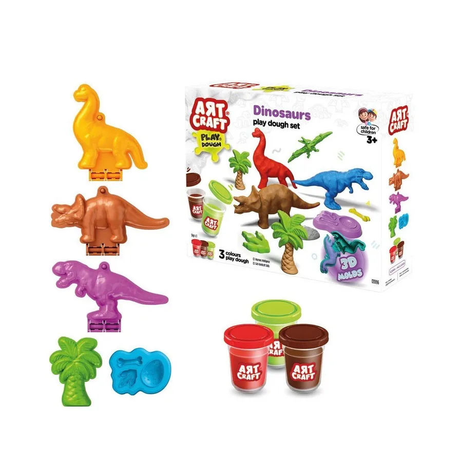 03996 Art Craft Dinozorlar Hamur Set 168 Gr -Fent