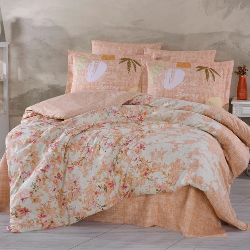 Çift Kişilik Poplin Nev Lily Somon