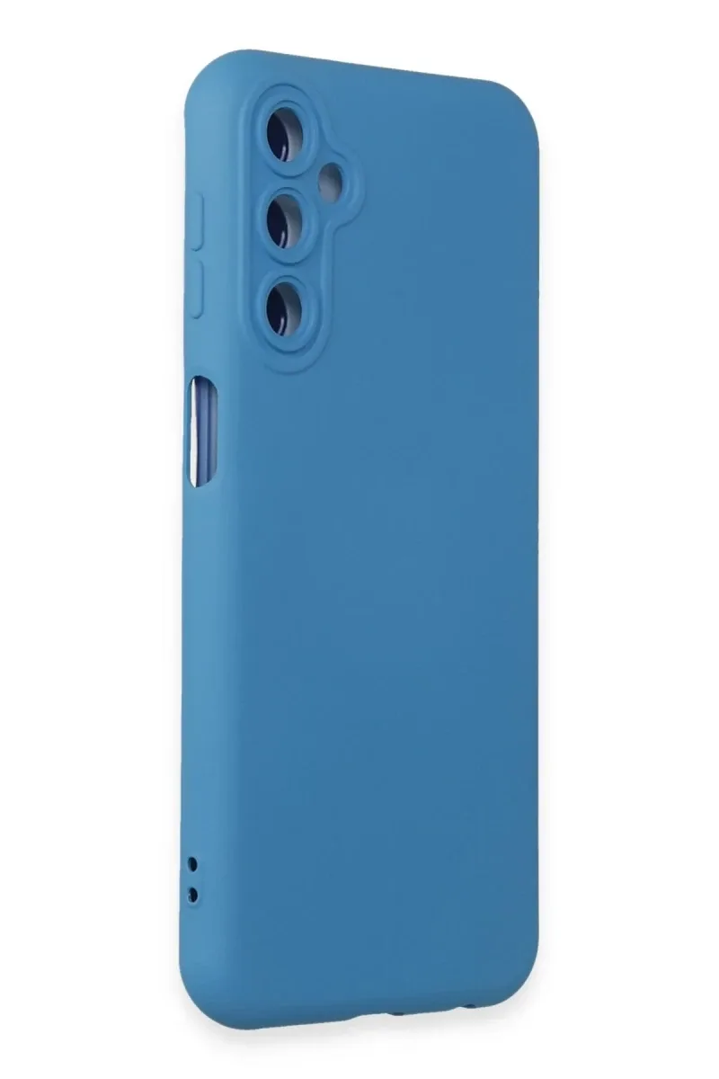 Samsung Galaxy M14 5G Uyumlu Kılıf Nano içi Kadife Silikon - Mavi