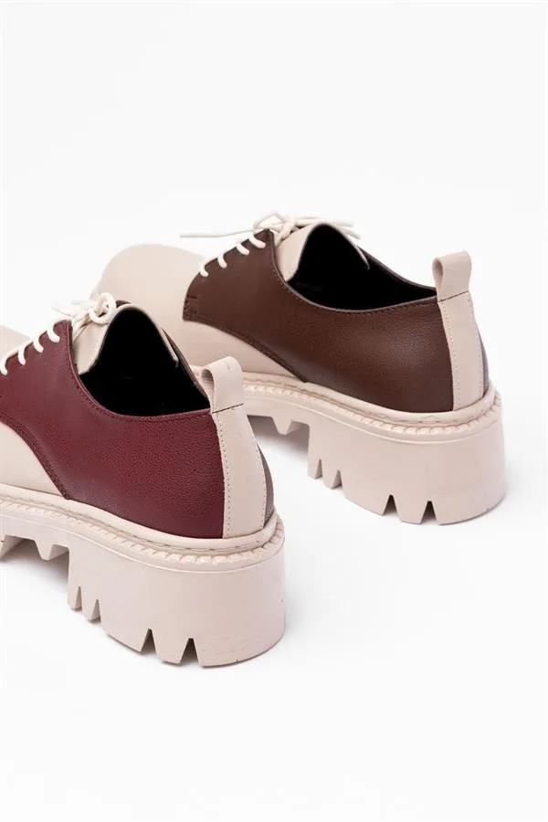 Kadın Casual Loafer Garni Tabanlı Bağcıklı Ayakkabı Ayakkabı Hafif Yüksek
