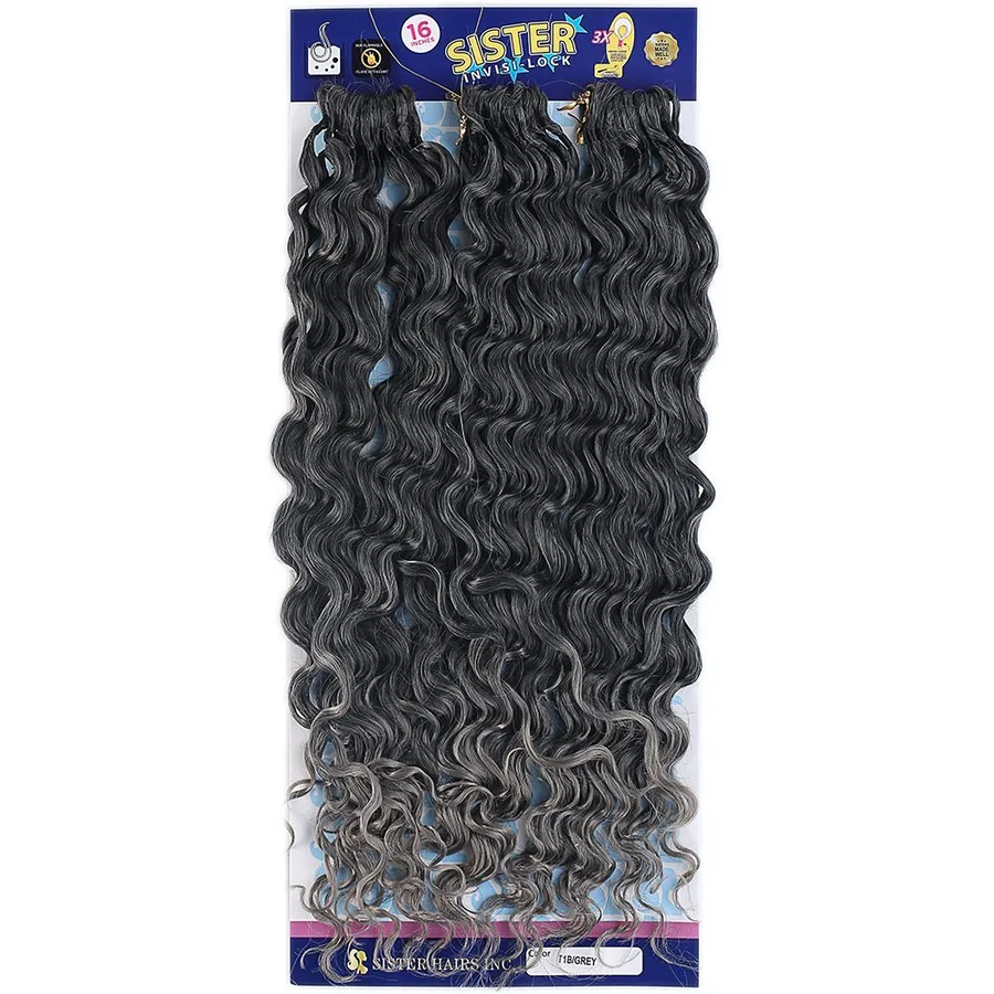 Afro Daası  / Siyah Gri Ombreli T1B/Grey