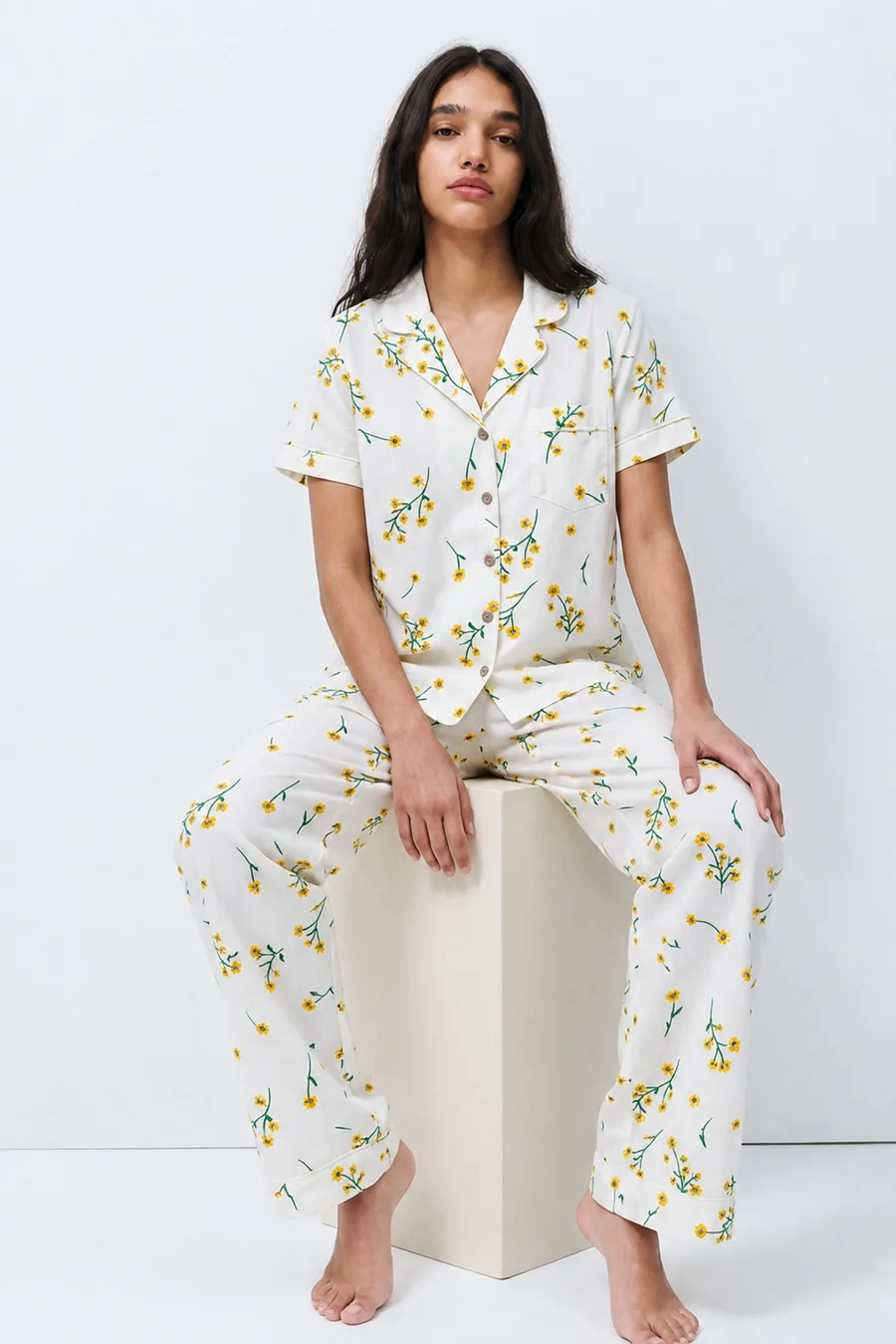 Standart Boy Elastanlı Çok Renkli Pijama Takımı