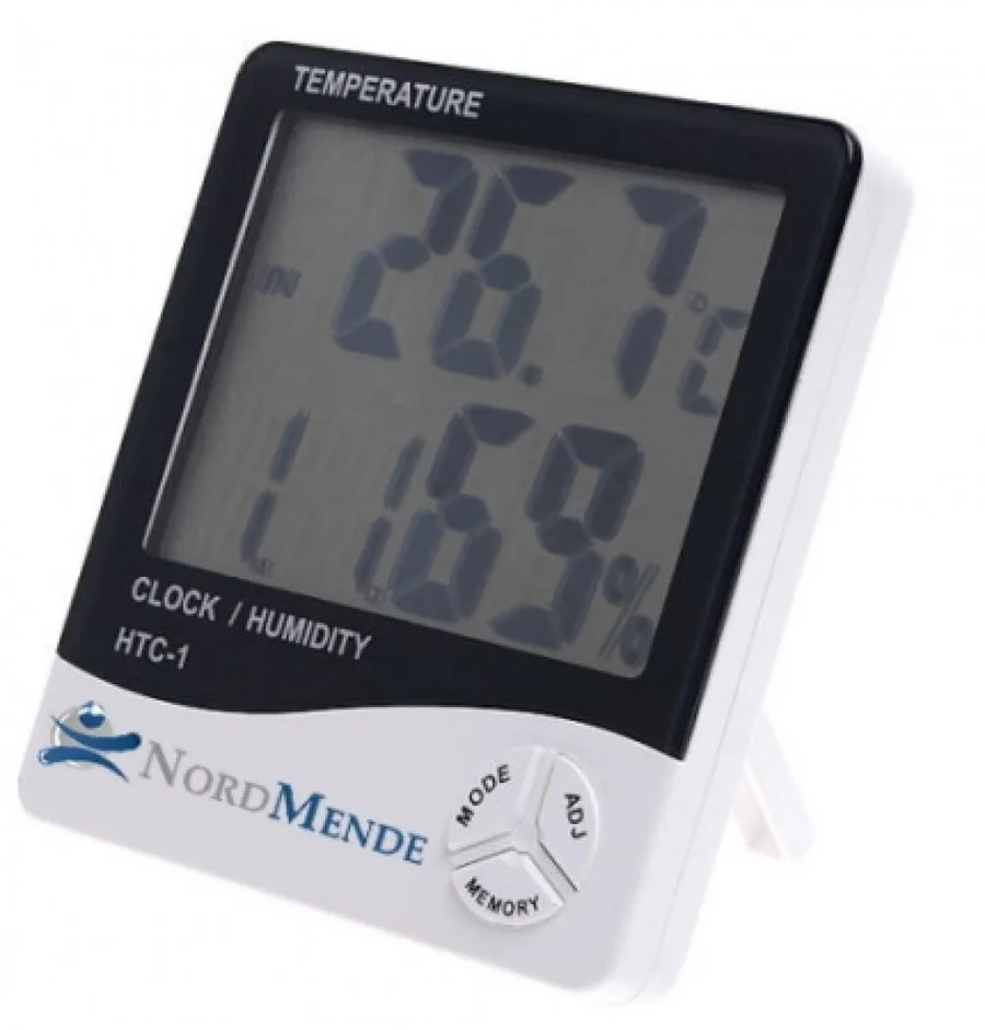 Dijital Termometre Nem Ölçer Saat Alarm Özellikli LCD Ekran İç Mekan Sıcaklık Göstergesi