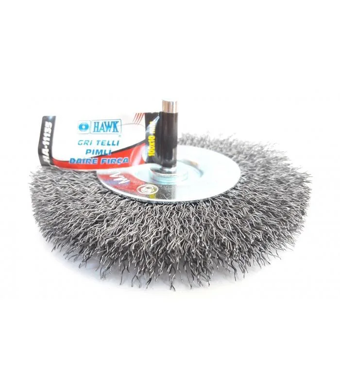 HA11135 Pimli Gri Tel Daire Fırça 100x10 mm