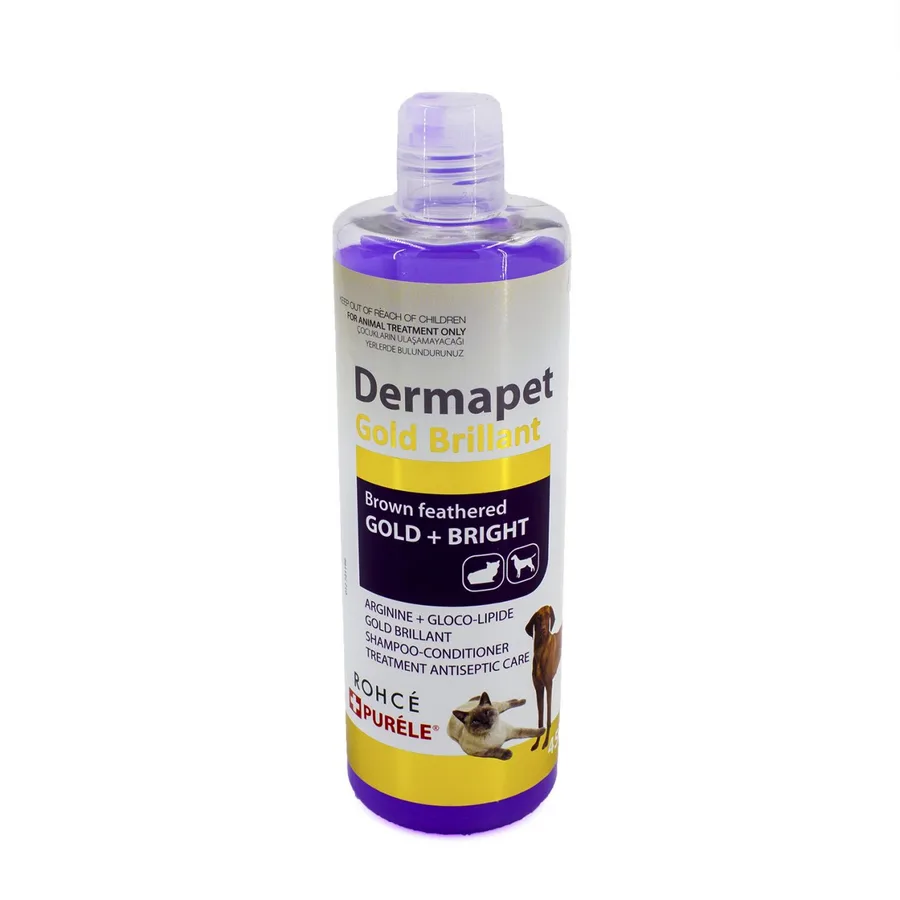 Sarı Kahverengi Irk Kedi Ve Köpek İçin Dermatolojik Etkili li Şampuan 450 ml