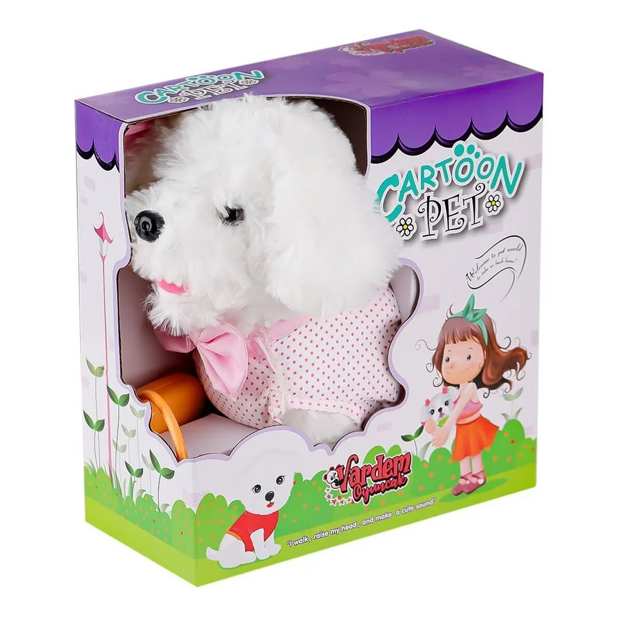 PFT-B025 Yürüyen Tasmalı Peluş Köpek
