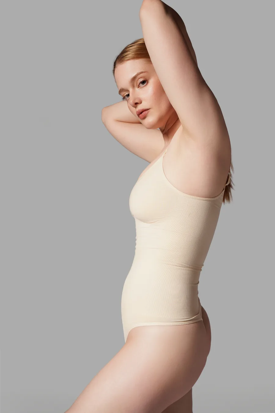 Çıtçıtlı String Body Korse 9052 Bej