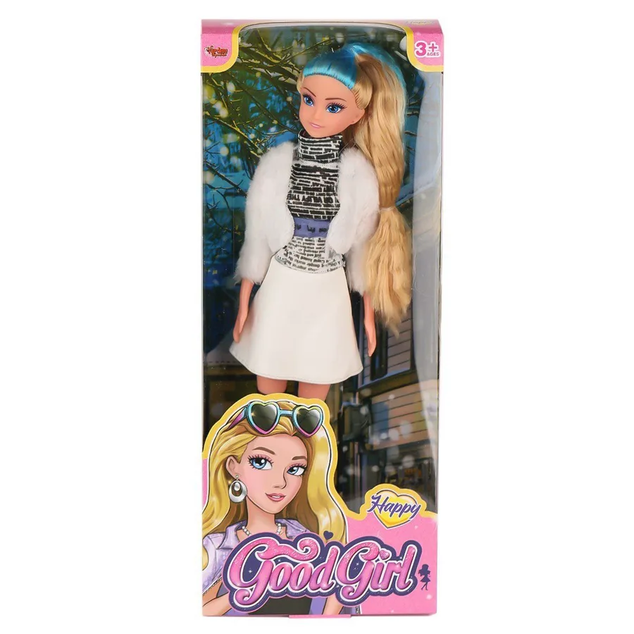 WG-115521  Ceketli Çizmeli Renkli lı Bebek 29 cm -Vardem Oyuncak