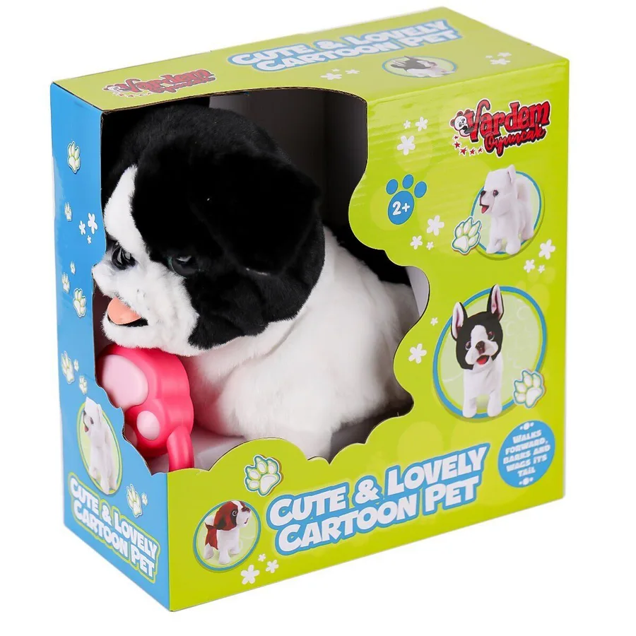 PR66308-25T Tasmalı Yürüyen Peluş Fransız Köpeği