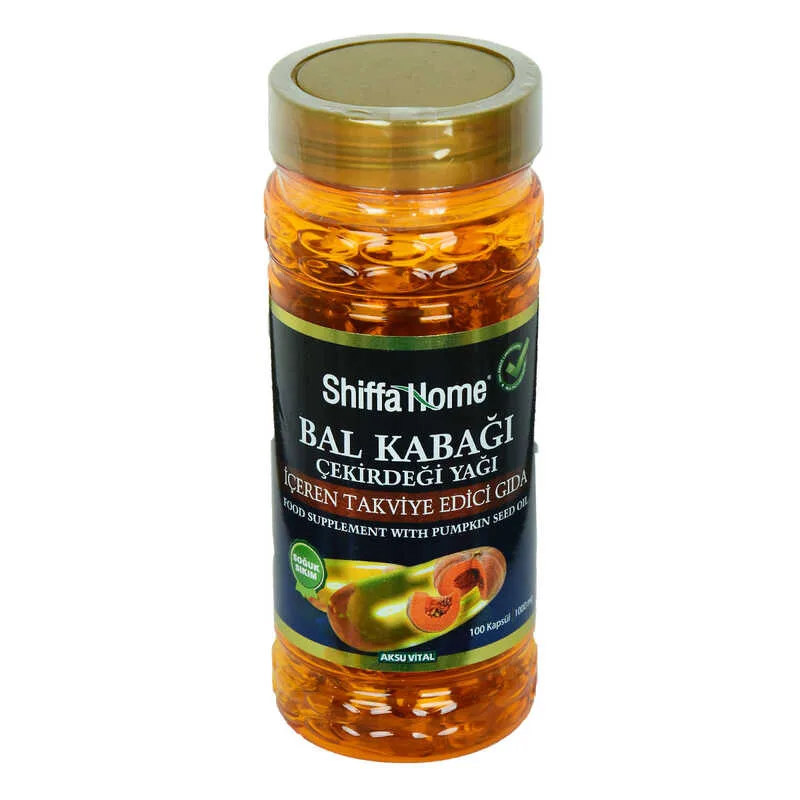 Shiffa Home Bal Kabağı Çekirdeği Yağı Soğuk Pres 1000 Mg x 100
