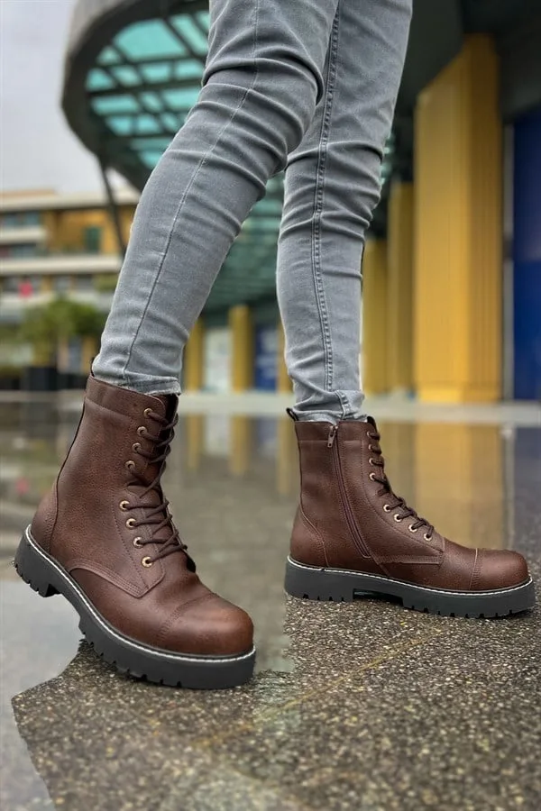 Erkek Koruma Bootie Fermuarlı Stabil Dengeli Bot Bot Kışlık &