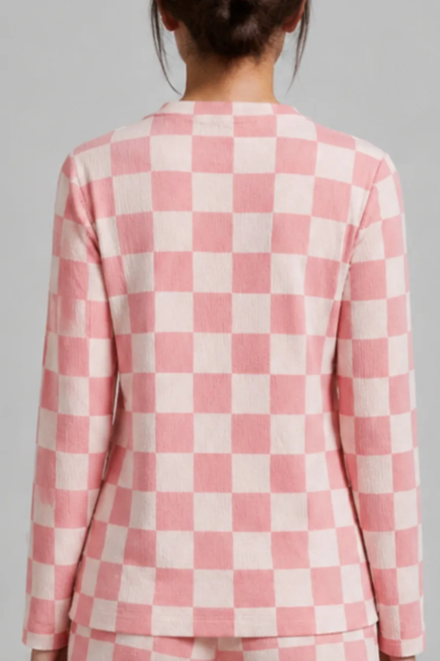 Kadın Çizgili Regular Fit Pembe Pijama Takımı 4691