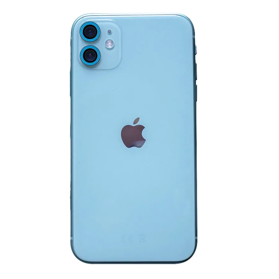 Apple iPhone 11 Uyumlu Neon Fosforlu Kamera Lens - Mavi