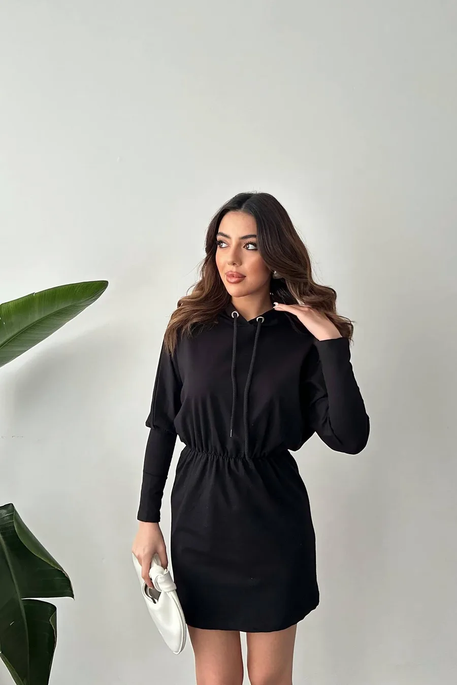 Siyah Sweatshirt Spor Elbise
