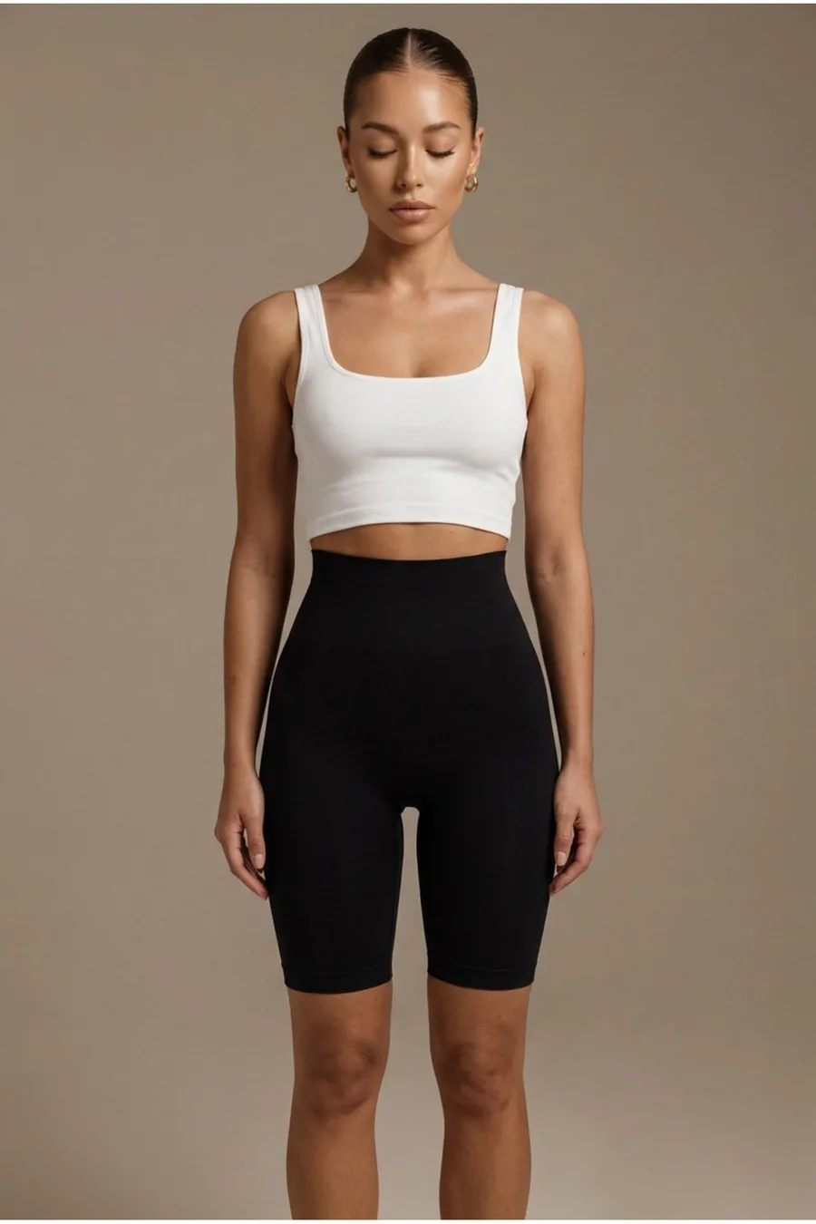 Kadın Sıkılaştırıcı Kumaş Boxer Kalıp Siyah Korse