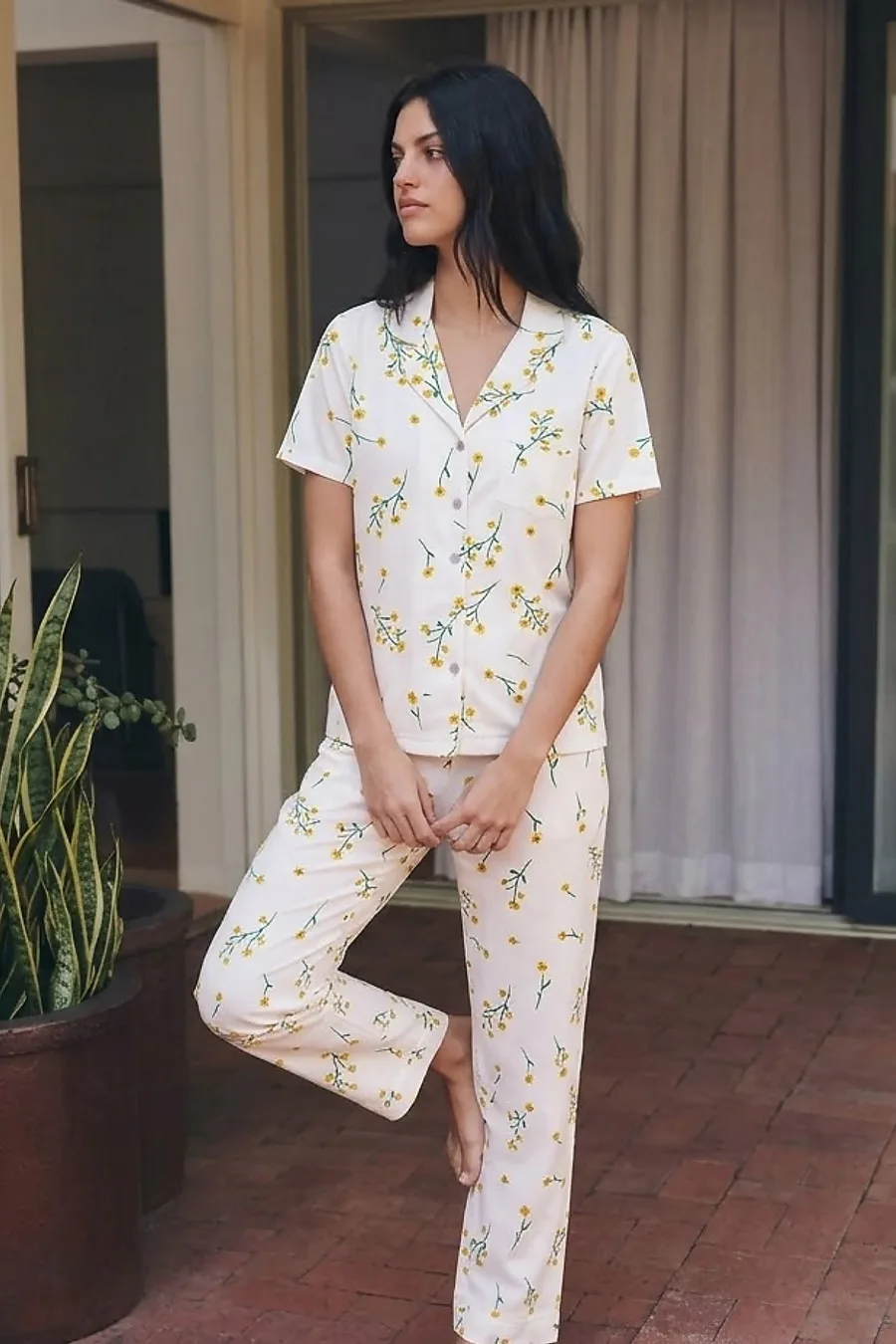Viskon Karışım Homewear Çok Renkli Pijama Takımı