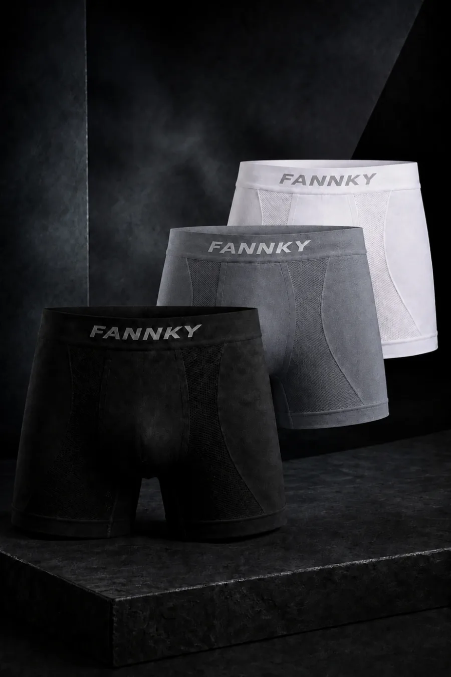 Erkek Rahat Esnek Seamless 3 Lü Boxer Ten