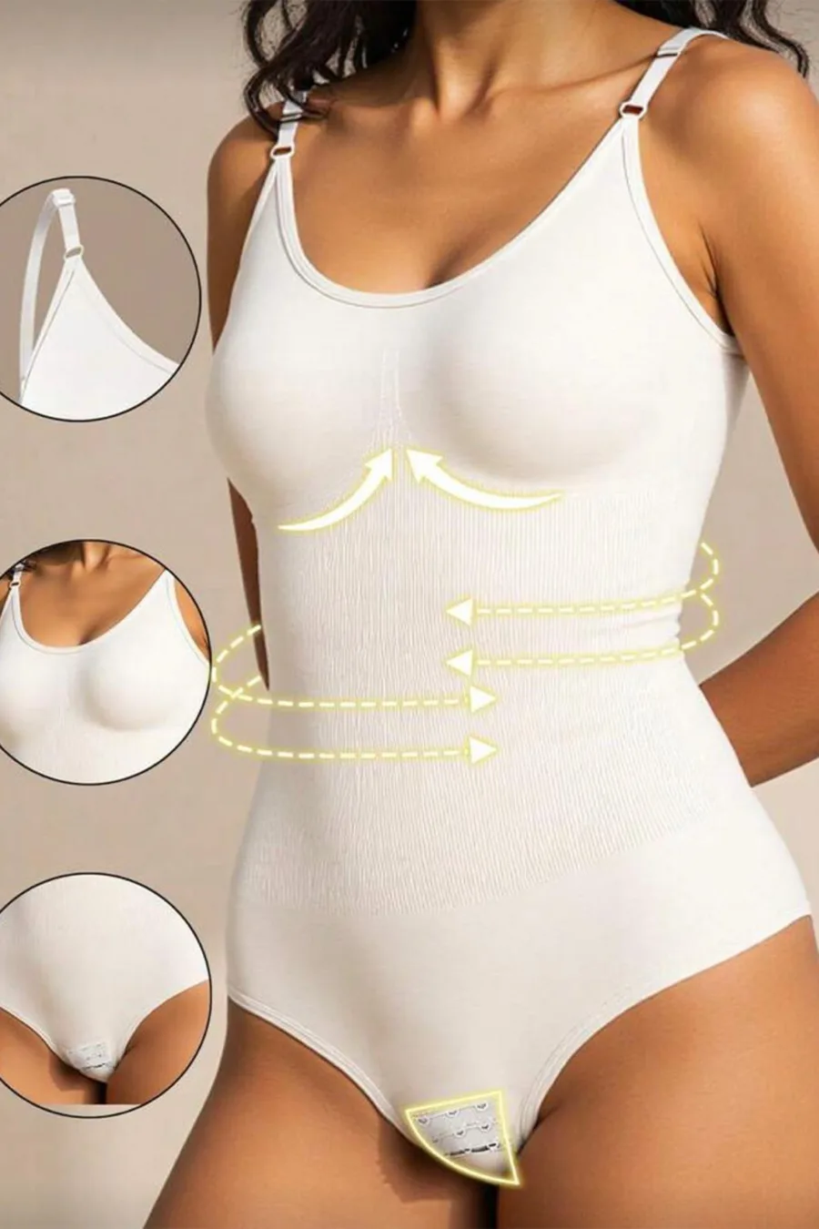 Zıbın Korse İncelten 2 Beden Toparlayan Alt Tarafı Çıtçıtlı Seamless 9051 Beyaz